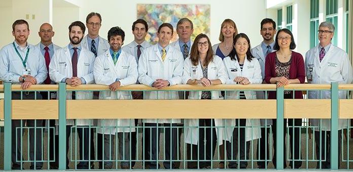 Otolaryngology Faculty photo at rotunda at DHMC